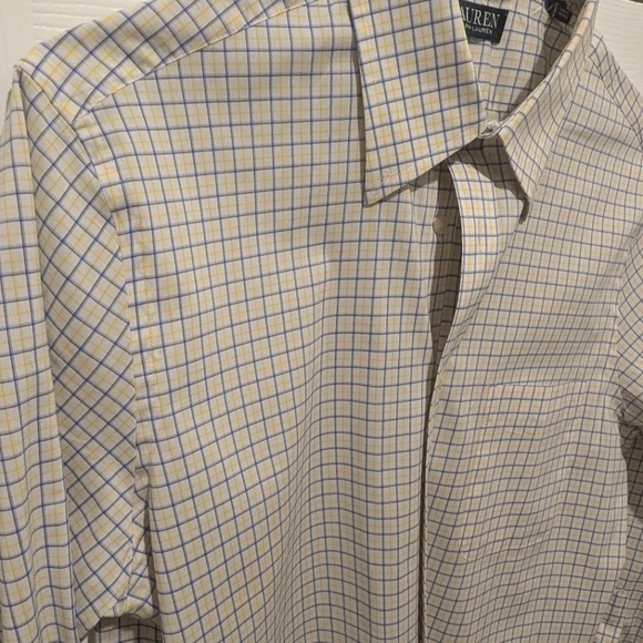 Men's Lauren, Ralph Lauren - Regular Fit Wrinkle Free Stretch Dress Shirt - Picture 4 of 13